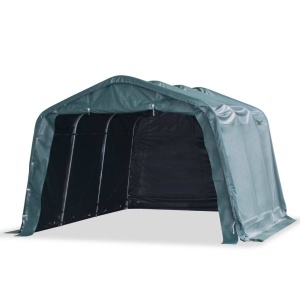 Cort de animale detașabil verde inchis 3,3x4,8m PVC 550g/m²