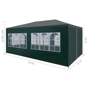 Cort pentru petrecere, verde, 3 x 6 m - Img 7