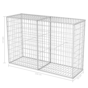 Coș gabion, 150 x 50 x 100 cm, oțel galvanizat - Img 5
