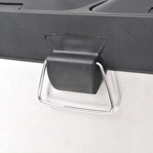 Coș gunoi cu pedale pentru reciclare, oțel inoxidabil, 2 x 18 L - Img 4