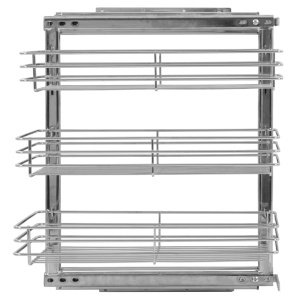 Coș sârmă bucătărie retractabil 3 niveluri argintiu 47x35x56 cm - Img 3