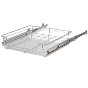 Coșuri retractabile din sârmă, 2 buc., argintiu, 600 mm - Img 5