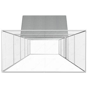 Coteț de găini, 10 x 2 x 2 m, oțel galvanizat - Img 3