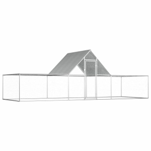 Coteț de găini, 6 x 2 x 2 m, oțel galvanizat
