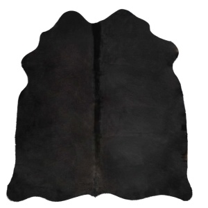 Covor din piele de vacă naturală, negru, 150 x 170 cm - Img 7
