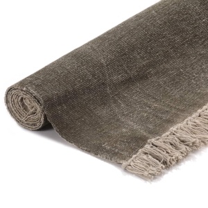 Covor Kilim, gri taupe, 120 x 180 cm, bumbac - Img 2