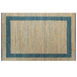 Covor manual, albastru, 120 x 180 cm, iută - Img 3