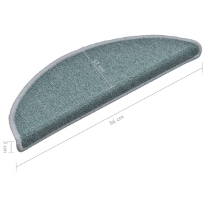 Covorașe pentru trepte scară, 15 buc., albastru, 56x17x3 cm - Img 7