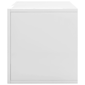 Cutie de depozitare vinyl-uri, alb lucios, 71 x 34 x 36 cm, PAL - Img 6