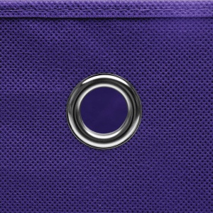 Cutii depozitare, 10 buc., violet, 32x32x32 cm, textil - Img 2