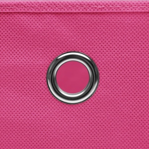 Cutii depozitare, 4 buc., roz, 32x32x32 cm, textil - Img 2