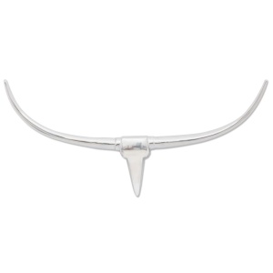 Decorațiune pentru perete tip cap de taur, aluminiu, 96 cm, Argintiu - Img 3
