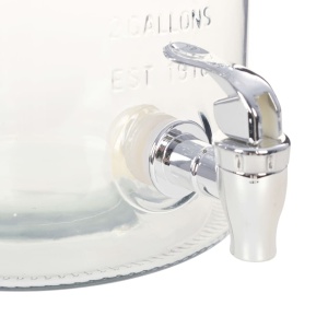 Dozator de apă XXL cu robinet, transparent, 8 L, sticlă - Img 4