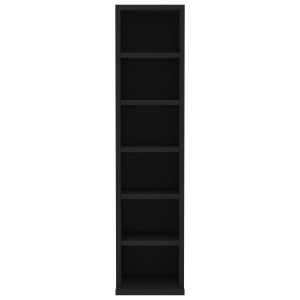 Dulap CD-uri, negru, 21x20x88 cm, PAL - Img 4