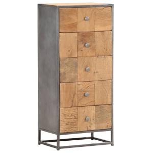 Dulap cu sertare, 45 x 30 x 100 cm, lemn masiv reciclat - Img 10