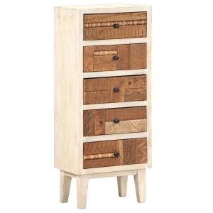 Dulap cu sertare, 45 x 30 x 105 cm, lemn masiv reciclat - Img 9