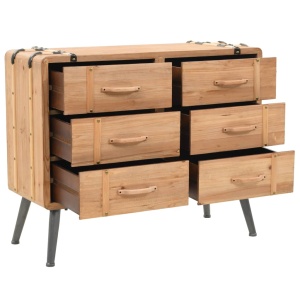 Dulap cu sertare, lemn masiv de brad, 91 x 35 x 73 cm - Img 7