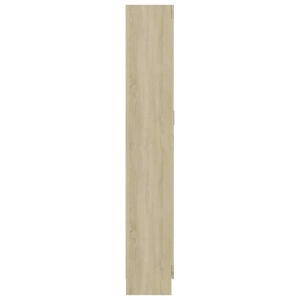 Dulap cu vitrină, stejar Sonoma, 82,5 x 30,5 x 185,5 cm, PAL - Img 6