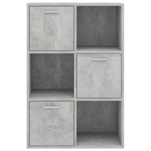 Dulap de depozitare, gri beton, 60 x 29,5 x 90 cm, PAL - Img 6