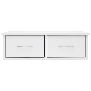 Dulap de perete cu sertare, alb extralucios, 60x26x18,5 cm, PAL - Img 4