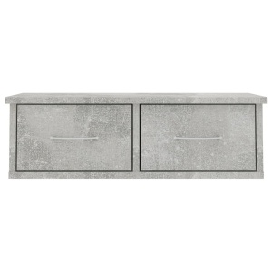 Dulap de perete cu sertare, gri beton, 60x26x18,5 cm, PAL - Img 4