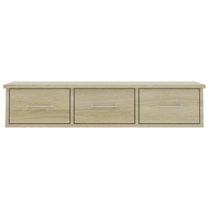 Dulap de perete cu sertare, stejar Sonoma, 88x26x18,5 cm, PAL - Img 4