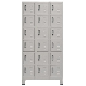 Dulap de vestiar cu 18 compartimente, metal, 90x40x180 cm - Img 3