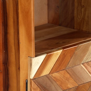 Dulap inalt, 40 x 32 x 122 cm, lemn masiv reciclat - Img 2