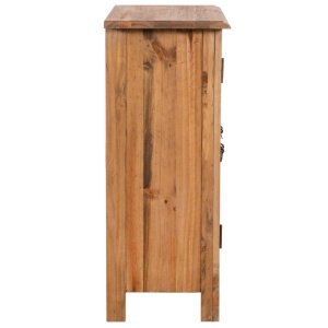 Dulap lateral baie, Lemn masiv de pin reciclat 59x32x80 cm - Img 8