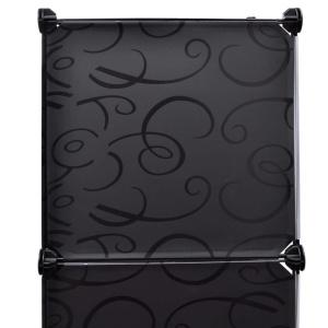Dulap modular cu 9 compartimente, 37x115x150 cm, negru și alb - Img 8