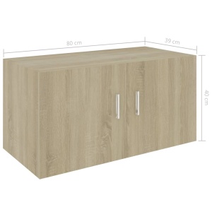 Dulap montat pe perete, stejar Sonoma, 80 x 39 x 40 cm, PAL - Img 7