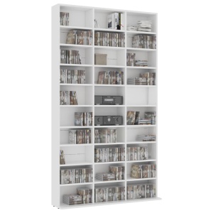 Dulap pentru CD-uri, alb, 102 x 23 x 177,5 cm, PAL - Img 3