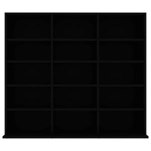 Dulap pentru CD-uri, negru, 102 x 23 x 89,5 cm, PAL - Img 4