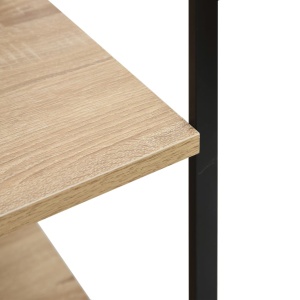 Dulap pentu cuptor microunde negru și stejar 60x39,6x123 cm PAL - Img 8