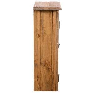 Dulap suspendat baie, lemn masiv de pin reciclat, 42x23x70 cm - Img 4