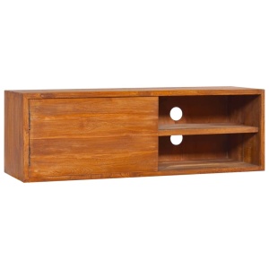 Dulap TV montat pe perete, 180 x 30 x 30 cm, lemn masiv de tec - Img 2