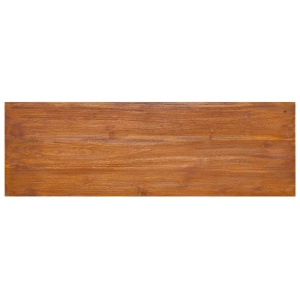 Dulap TV montat pe perete, 90x30x30 cm, lemn masiv de tec - Img 5