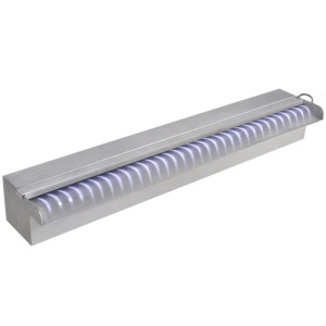 Fântână piscină dreptunghiulară LED-uri 60 cm oțel inoxidabil - Img 3