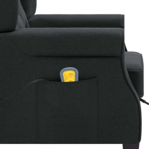 Fotoliu de masaj cu taburet, gri inchis, material textil - Img 7