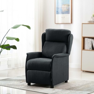 Fotoliu de masaj rabatabil, gri inchis, material textil