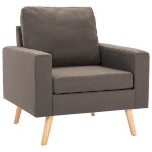 Fotoliu, gri taupe, material textil - Img 2
