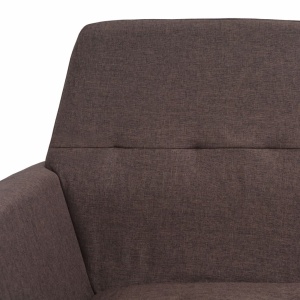 Fotoliu, maro, oțel și material textil - Img 5