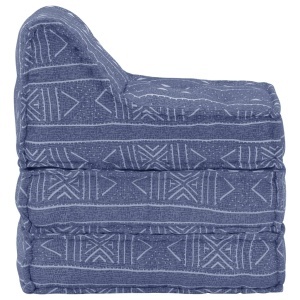 Fotoliu puf modular, indigo, material textil - Img 8