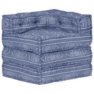 Fotoliu puf modular, indigo, material textil - Img 10