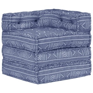 Fotoliu puf modular, indigo, material textil - Img 12