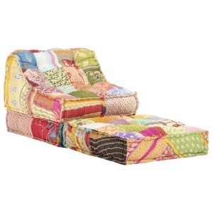 Fotoliu puf modular, model petice, material textil - Img 3