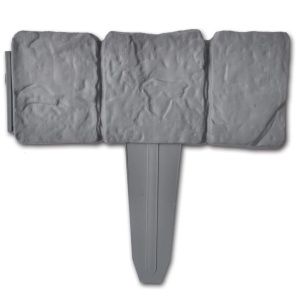 Gard din plastic cu aspect de piatră 41 buc 10 m - Img 2