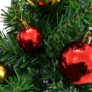 Ghirlandă de Crăciun decorată cu globuri și becuri LED, 20 m - Img 6