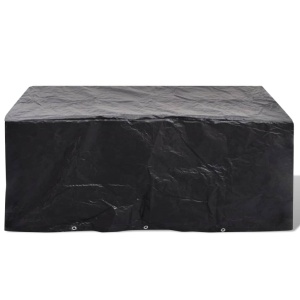Huse mobilier grădină 2 buc. set poliratan 10 ocheți 240x140 cm - Img 3