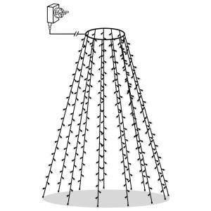 Instalație brad de Crăciun cu 210 LED-uri, 210 cm, IP44 - Img 4